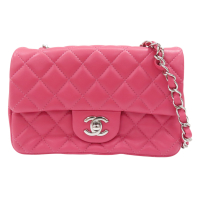 【二手名牌BRAND OFF】CHANEL 香奈兒 粉色 羊皮 COCO 20 鍊帶 肩背包