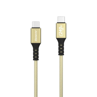 ELEMENTZ N15-018YL 18CM TYPE-C 轉 C 240W 充電線 黃色