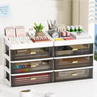 Drawer Office Accessories Transparent Storage Box Desk Organizer Stationery Organizers Supplies Plastic Organizing Boxes School