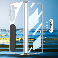 Z Fold7 เคสโทรศัพท์, เข้ากันได้, เคสสายรัดข้อมือยางยืดซิลิโคน, ฟิล์มในตัว, ฝาครอบป้องกันแบบใสเต็มรูป