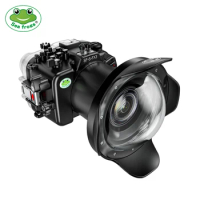 SeaFrogs Waterproof Camera Case With 6" Plastic Dome Port For SONY FX3 16-35mm 10-18mm 28-70mm Lens