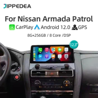 Android 13 Carplay 4G WiFi GPS Navigation 1920*720 Car Multimedia Player Radio For Nissan Armada Patrol Royale SL Y62 QX80 QX56