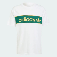 【adidas 愛迪達】ARCHIVE 短袖 上衣 男 三葉草 白綠 短T 休閒(IU0198)