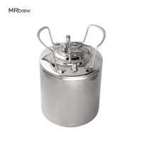 New Cornelius Style Beer Keg,Ball Lock Pressurize Keg,Stainless Steel Kegerator Barrel 10L(2.5 Gallon）Home Brewing Beer Keg