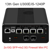 Topton X8 13th Gen Firewall Mini PC 2*10G SFP 4x Intel i226-V U300E 8505 i5-1240P 2*DDR5 NVMe 2*SATA Soft Router Proxmox Server