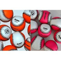 【軟式棒球-外皮PVC內心橡膠發泡球心-9號-直徑7.3cm-6個/組】軟棒球 顏色鮮艷，多色可選可混搭-56004