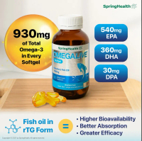 SPRINGHEALTH OmegaLive Softgel 60's [ Omega 3 - Odourless Fish Oil 1500mg ] {Expiry: July 2024}