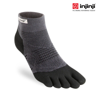 【Injinji】RUN 吸排五趾短襪EX(黑色)NAA04(標準款 五趾襪 短襪)