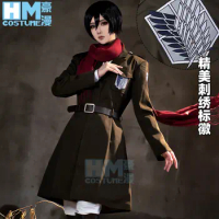 Attack On Titan cosplay Haoman's Attack on Titan cossuit Final Season Survey Corps Graphic Suit Jacket Levi Cosplay
