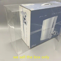 Transparent clear PET cover For Playstation 3 ps3 slim super slim game console storage display box Collection case