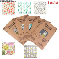 Waste Reusable Storage Wrap Sustainable Organic Sandwich &amp; Cheese Food Wrapping Paper BPA &amp; Plastic Free Beeswax Food Wrap