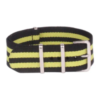 Watch 22 mm bracelet Multi-Color Black Yellow Army Military fabric Woven Nylon watchbands Strap Band Buckle belt 22mm