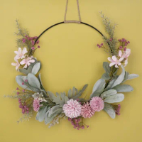 Artificial Garland Onion Ball Wedding Anging Decoration Home Door Wall Jewelry Decoration Wreath Christmas Gift Flower