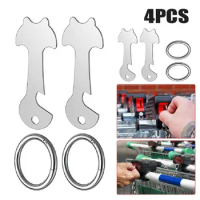 4PCS Metal Shopping Cart Tokens Trolley Token Key Ring Trolley Remover Keychain Beer Opener