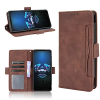 For Asus ROG Phone 5 Case Premium Leather Wallet Leather Flip Multi-card slot Cover For Asus ROG Phone5 I005DA I005DB Case