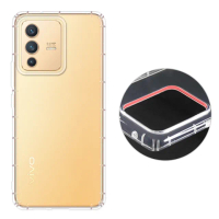 【RedMoon】vivo V23 5G 防摔透明TPU手機軟殼 鏡頭孔增高版