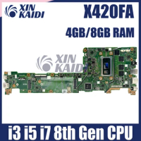 X420FA Mainboard For ASUS VivoBook 14 X420 X420F Laptop Motherboard With i3 i5 i7 8th Gen CPU 4GB/8GB RAM 100% Fully Tested