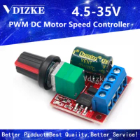 5A 90W PWM 12V DC Motor Speed Controller Module DC-DC 4.5V-35V Adjustable Speed Regulator Control Governor Switch 24V