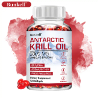 Bunkell Antarctic krill oil Health Supplement with 2000mg omega-3 EPA/DHA,support heart health,suppo