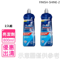 【finish】光潔潤800ml亮潔劑2入組洗碗機配件(FINISH-SHINE-2)
