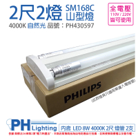 Philips 飛利浦 SM168C LED 16W 2呎 4000K 自然光 全電壓 山型 吸頂燈 _ PH430597