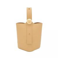 Loewe Mini Pebble Bucket Bag Mellow Calfskin Dark Butter