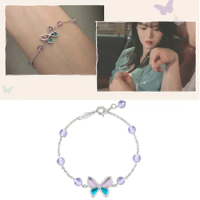 Han So Hee Nevertheless drama stone butterfly bracelet Korean style high quality crystal jewelry for