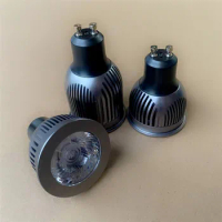 1pcs/lot 7W 10W Diameter 50MM Black Body LED Spotlight GU10 Base Dimmable AC220V Home/Commercial Lighting GU10 Bulb Lamp
