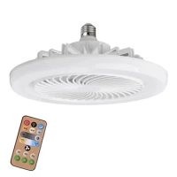 Hot Sale LED Lamp Fan with Remote Control E27 Three Color Screw Lamp Constant Ceiling Fan for Bedroom Living Room