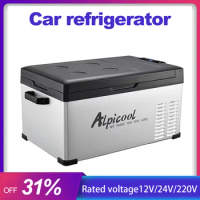 Alpicool 25L Car Refrigerator 12V24V Car Fridge Compressor Refrigeration Portable Cooler 220V Car Home LED Truck Freezer