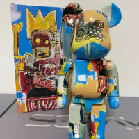BE@RBRICK jean-Michl Basquia 6th and 8th generation Bearbrick 400% 28cm ABS material color box desktop decoration trend doll