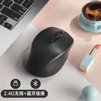 無線鼠標藍牙靜音無聲充電男女生電腦筆-【炫酷黑】藍牙+2.4G無線版★充電靜音★→送鼠標墊 官方標配