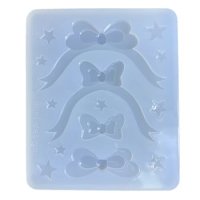 517F DIY Princess on the Run Bowknot Star Silicone Mold DIY Keychain Pendant Mould