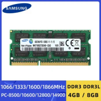 Samsung 2GB 4GB 8GB DDR3L DDR3 1066Mhz 1333Mhz 1600Mhz 1866Mhz SODIMM PC3-10600 PC3-12800 PC3-14900 Notebook RAM Ddr3l