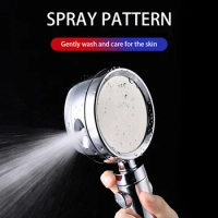 Shower Head High Pressure 4-Sided Nozzle Bath Sprayer Pressurized Filter For Water Jetting Showerhead SAP Bathroom Accessories