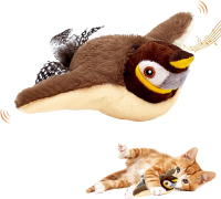 Flying Bird Cat Toy with Catnip Rechargeable Flapping Bird Sparrow Upgrade Flappy Bird Cat Toy Inter