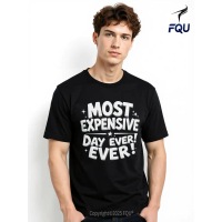 FQU Graphic Print Expensive Graphic Print T-shirt Trendy Streetwear gifts for Dad Classic Black, All