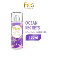 Fres & Natural Spray EDT 100ml - Parfum Wanita Botol Kaca Tahan Lama Ocean Secrets-Ungu