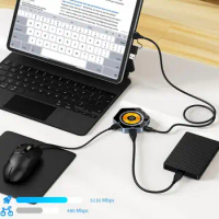 Magnetic Docking Station for Fast Charging Docking Station with Magnetic Design Versatile 6-in-1 Usb Hub Docking for Phone