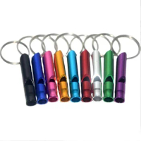 100Pcs/lot Noise Makers Emergency Survival Small Whistle Keychain for Camping Hiking Outdoor Sport Accessories Tools
