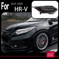 AKD-Car Model Head Lamp for HR-V Headlights 2014-2020 HRV Vezel LED Headlight led DRL Double Lens Hid Bi Xenon Auto Accessories