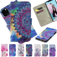 Case For Samsung Galaxy S7 S8 S9 S10 S11 Note 10 Plus E A7 A8 A9 2018 Book Flip Phone Cover Card Slot 3D Painted Wallet Leather