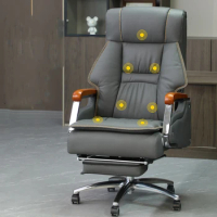 Massage Office Chair Support Ergonomic Adjustable Executive Chair Conference Boss Leather Sillas De Escritorio Armrest Furniture