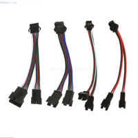 10pcs 2pin 3pin 4pin 5pin SM JST Splitter Connector Cable 1 to 2 Male to Female Plug Wire 15cm for CCT RGB RGBW LED Strip Light