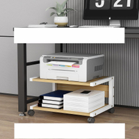 層高調節桌下置物架打印機架消毒柜床頭銀行主機架收納架移動柜子