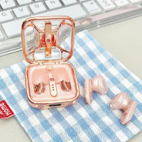 Divoom Spark Air Bluetooth Earphones Pink Gold Translucent Low Latency Wireless Headphone For Girl Valentine's gift