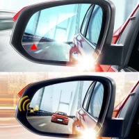 2pcs Blind Spot Monitoring Special LED Light Lane Change Auxiliary Mirror Blind Spot Detection Blind Spot Lamp Accessories