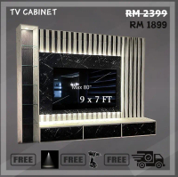 [N Design] Kabinet TV Moden 9X7ft / Kabinet TV Gantung di Dinding/ 9X7ft Modern TV Cabinet /Wall Mou