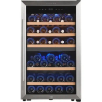 Wine Fridge,52-bottle Wine Cooler (Bordeaux 750ml) Wine Refrigerator,Freestanding Dual Zone,Compressor Wine Cellar Chiller(5-yea