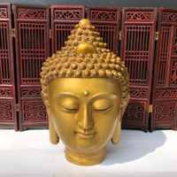 開光風水銅器 銅佛頭 如來佛祖頭像 釋迦牟尼銅佛首 家居供奉擺件